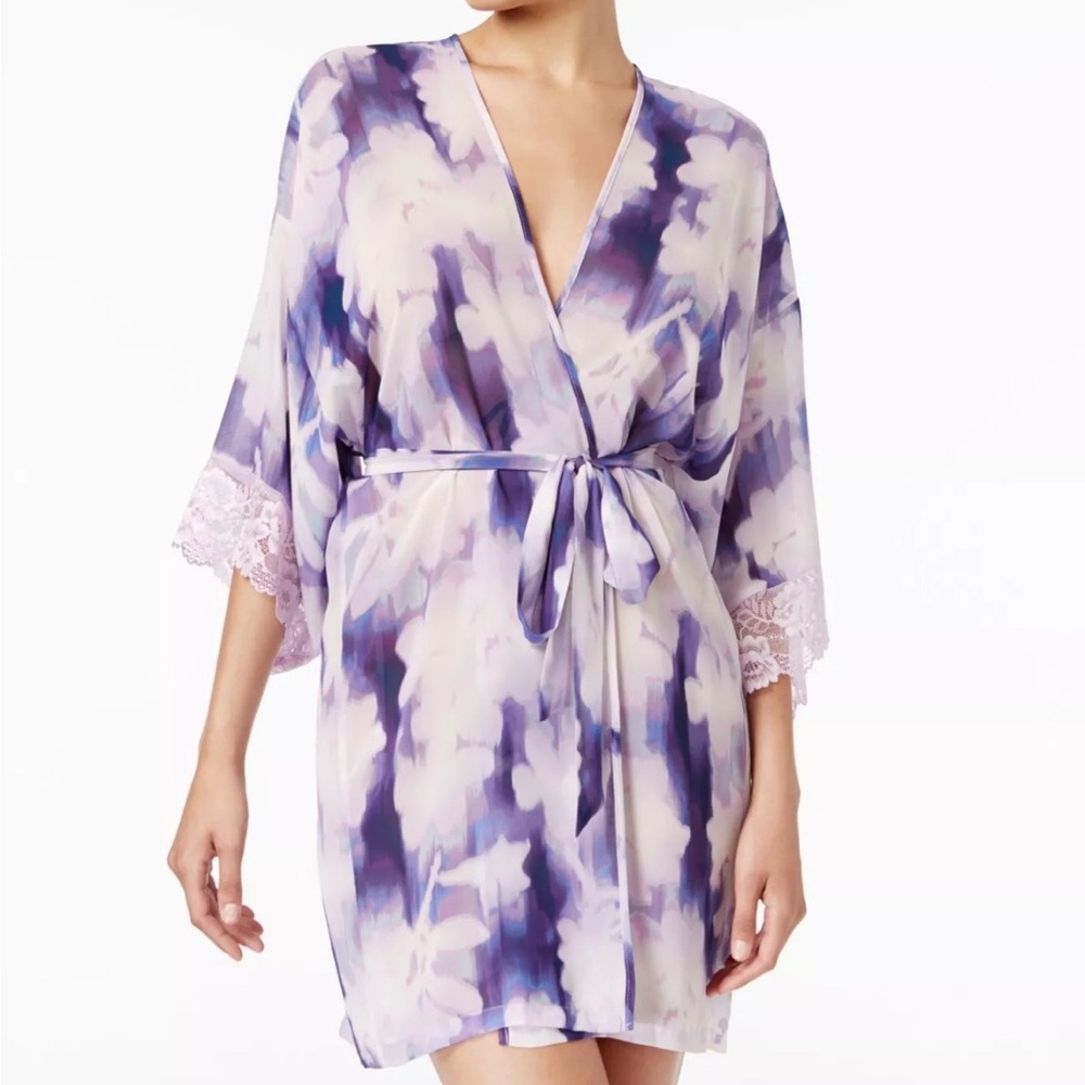 Linea Donatella sheer floral kimono robe | Size S/M
